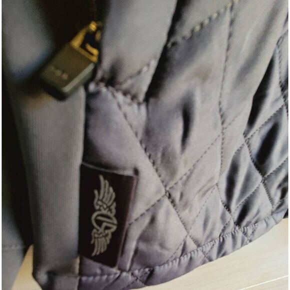 Straight Down Lightweight Gray Fill Zip Performance Jacket Size Large - Picture 6 of 9